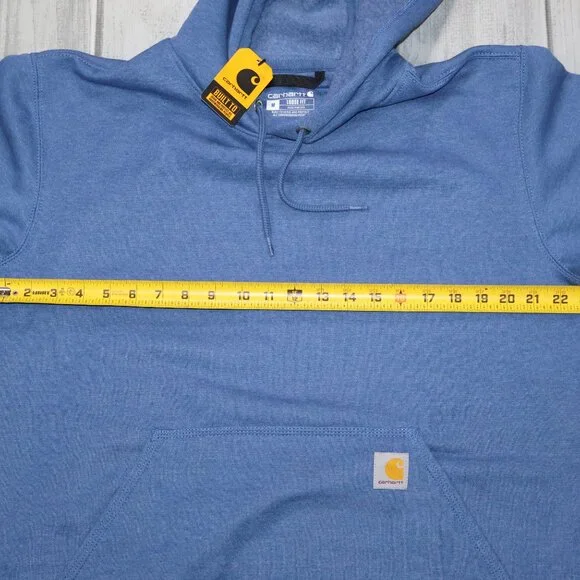 NEW Carhartt Men's Loose Fit Midweight Signature Sleeve Logo Hooded Sweatshirt - Picture 4 of 5